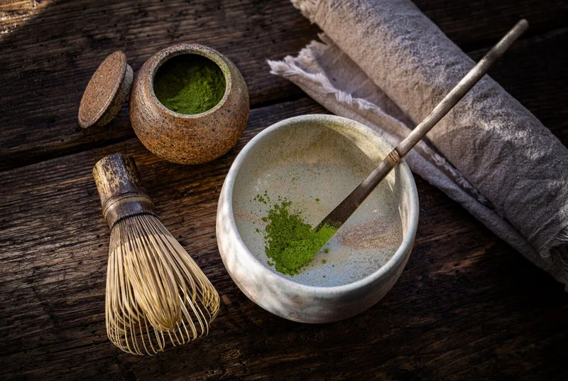 Cup of matcha tea